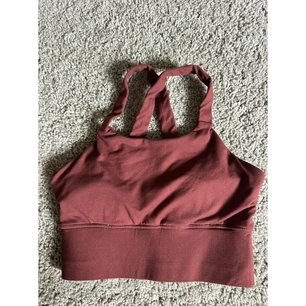 Burgundy sports bra